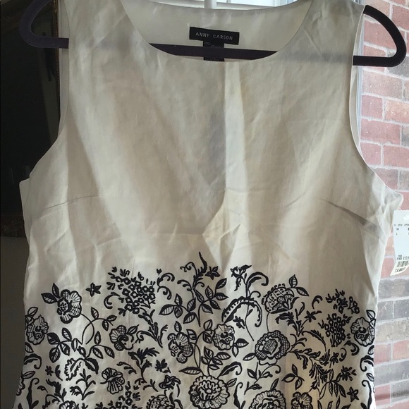 Blouse new never worn 55% silk 45% linen - Picture 4 of 14